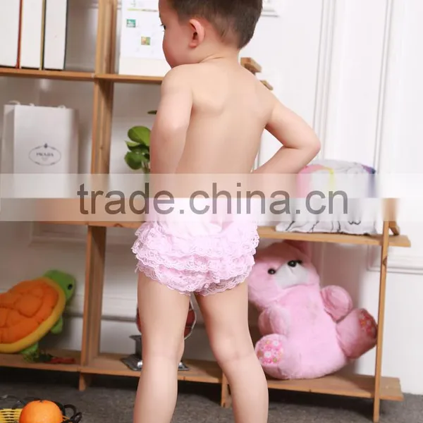 2016 Design Cheap Hotsale Lace Solid Color Bloomers for Kids photo-6