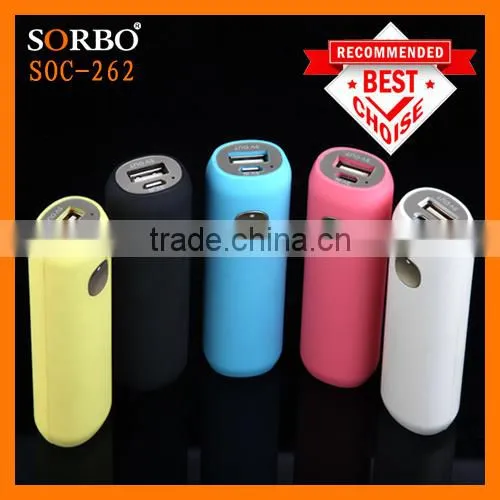 SORBO Hot Selling 2600mAh USB Rechargeable Portable Power Bank for Mobile With LED Flashlight Torch China Supplier photo-3
