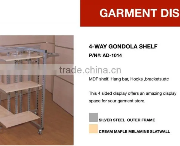 Powder Coating Frame Floor Standing Clothing Display Gondola photo-2