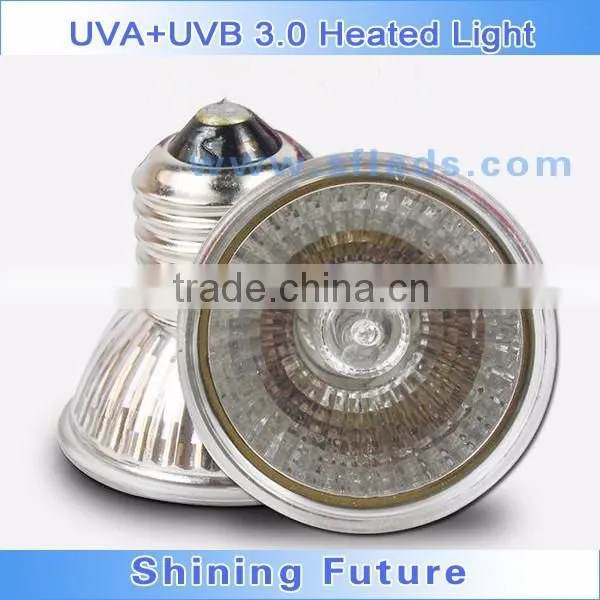 Reptiles Tortoises Pet Full Spectrum Sun Lamp UVA+UVB 3.0 Heated Light 25w 50w 75w for Pet Health Reptile Products
