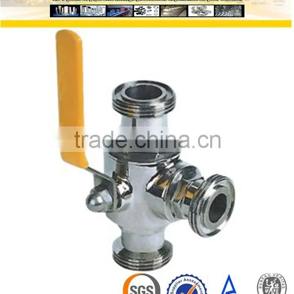 SS304/316 Stainless Steel Sanitary 3 Way Ball Valve 4 Inch photo-4