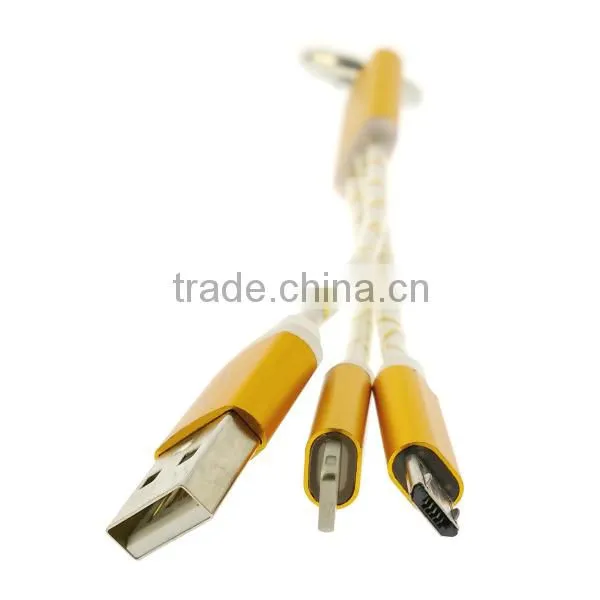 Colorful 2 in 1 Micro Usb Data Cable, Micro Usb Cable Bulk for Samsung Charge Supplier's Choice photo-5