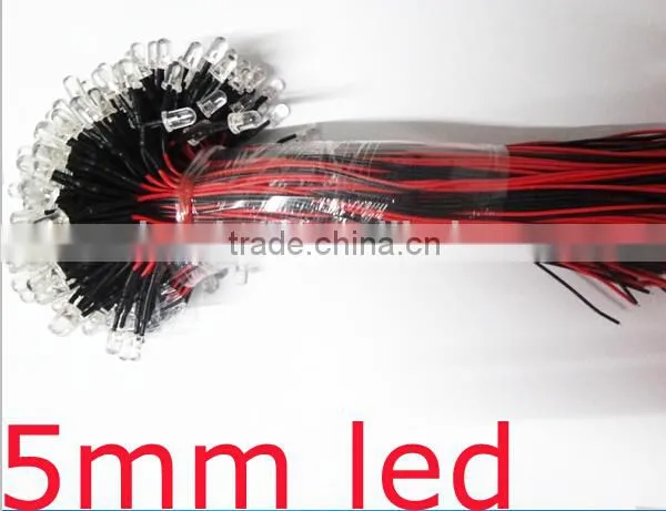 Hot Sales 2016 WHITE PREWIRED Led Diode 5mm 12v photo-2
