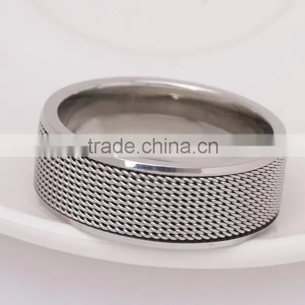 Wholesale Fashion Design 316L Surgical Steel Nets Surface New Design Finger Ring photo-2