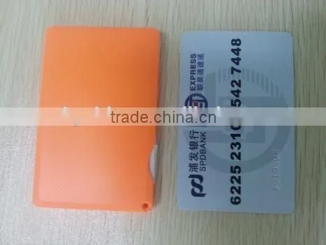 New Products Credit Card Power Bank, Exact Same Size as Credit Card,1400mAh Battery ,Plastic Housing With Cable photo-2