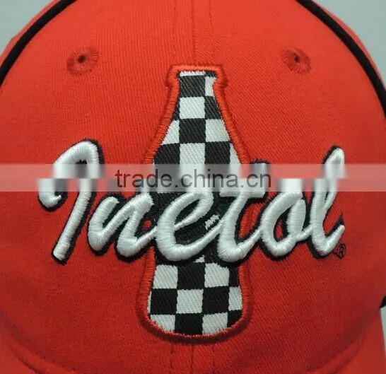 High Quality Custom Unisex 6 Panel 100% Cotton Red Embroidered Curved Baseball Cap Wholesale photo-2