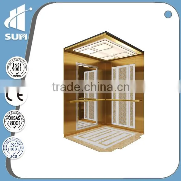 Flat Titanium Gold Stainless Steel 2 Person Elevator photo-2