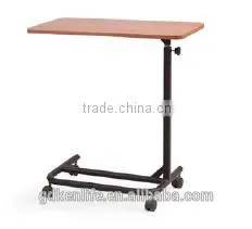 Adjustable Overbed Table, Over Bed Table, Hospital Furniture,hospital bed side table