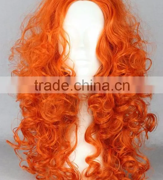 Cosplay Synthetic Costume Long Red Afro Curls Wig N379 photo-2