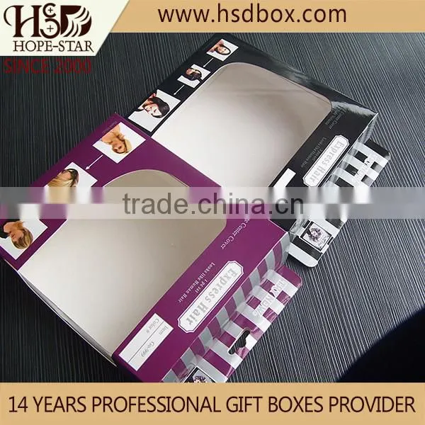 Custom Clear Window Hair Extension Packaging Box, Paper Hair Extension Packaging Wholesale photo-2