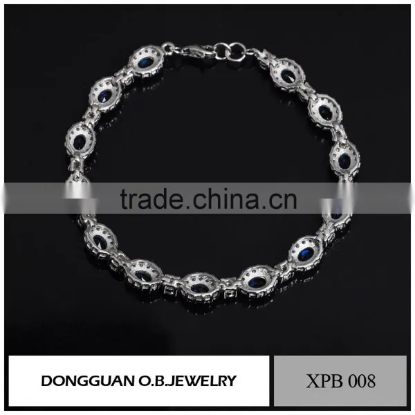 Chain Link Bracelet Wholesale Handmade Jewelry Natural Stones /Silver Gemstone Bracelet photo-2