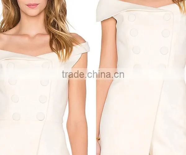 Short Sleeve Plain Solid ColourJumpsuit For Women photo-5