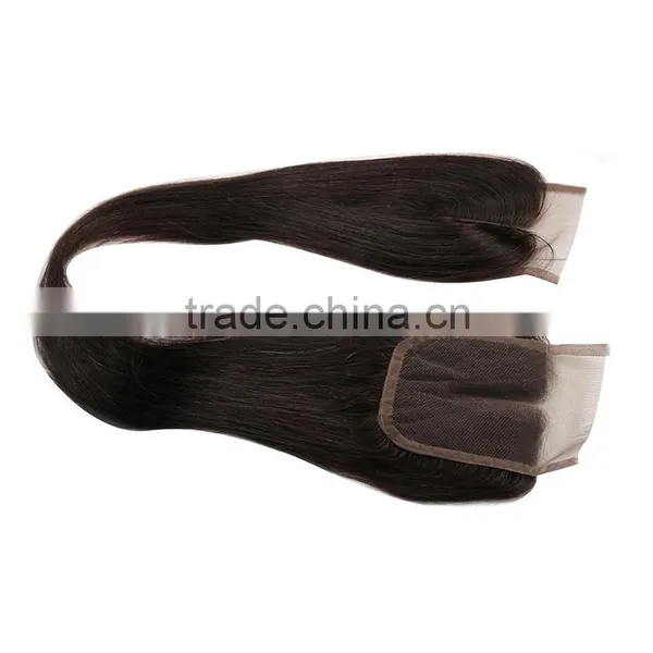 7a 4*4 Virgin Peruvian Straight Lace Closure Bleached Knots, Cheap Unprocessed Human Hair Free/Middle/3 Part Closures, Free Ship photo-4