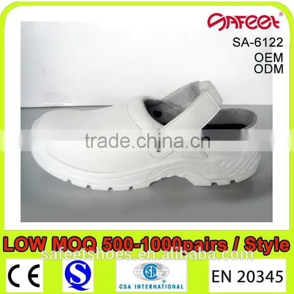 White Oil and Slip Resistant Lightweight Steel Toe Slipper Lab Slippers Anti-static Slipper Factory SA-6122