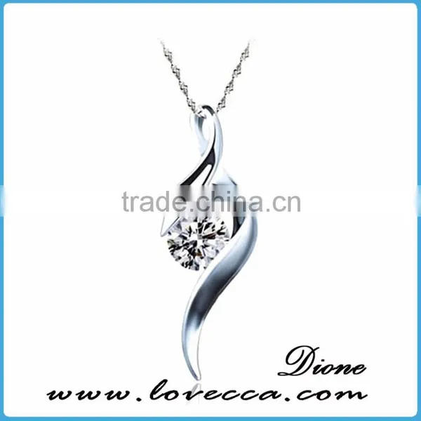 Jewelry Fashion Women Larger Silver Heart Necklace photo-5