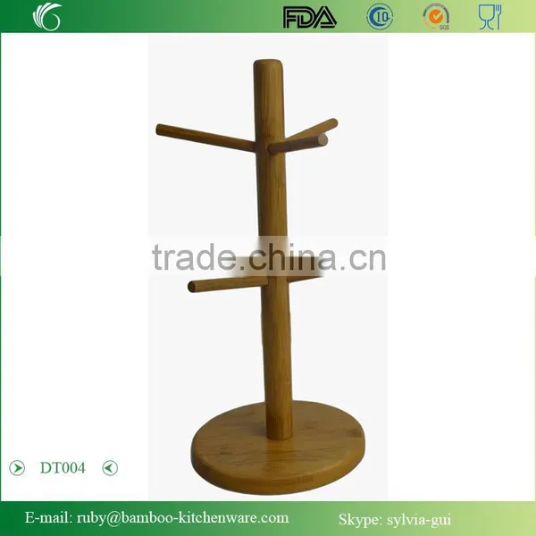 DT004/Eco-friendly Tree Shape Bamboo Jewelry Accessory Utensil Holder Stand Rack photo-4