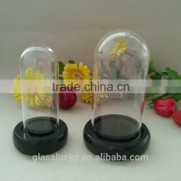 Wholesale Clear Glass Bell Jar With Wooden Base, High Quality Glass Bell Jar Dome Manufacture photo-5