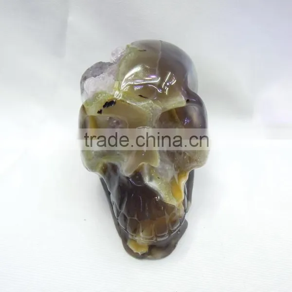 Crystal Hand Carving Amethyst Skull for Sale With High Quality Geode Good for Art Collection photo-5