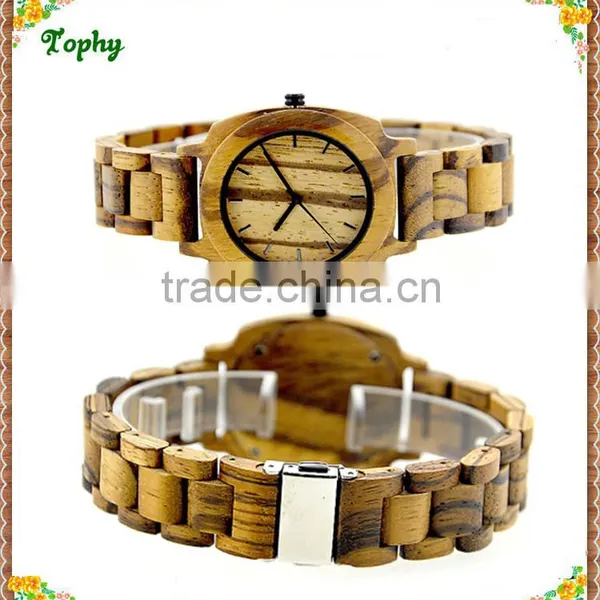 2016 Vogue World Fashion Brand Quartz Wood Lady Watch Made of Wooden and Bamboo Material photo-6
