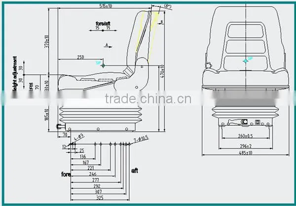 Mechanical Suspension Mining Equipment Seat(YS3) photo-4