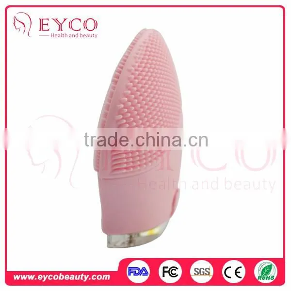EYCO BEAUTY Rechargeable Sonic Natural Silicone Electric Facial Cleansing Brush photo-4