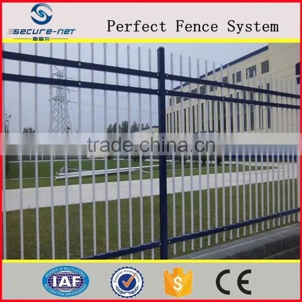 Spear Top Security Iron Fencing With Punched Tube Rails photo-4