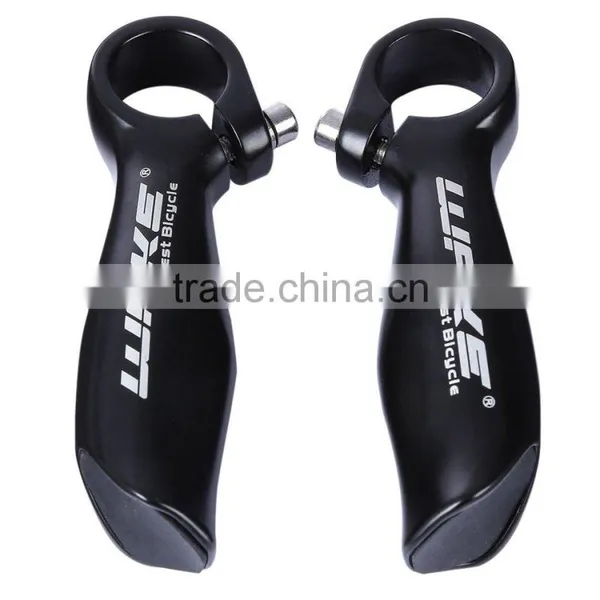 WAKE Paired Utility Black Handlebar Bar End Aluminum Alloy Glossy MTB Bike Rubber Lock-on Cover Bicycle Accessories Parts photo-2