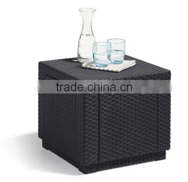 2017 Trade Assurance New Spring Coming Cheap All Weather Modern Cube Rattan Footstool Occasional photo-2