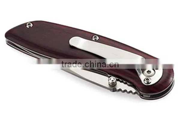 Wooden Camping Folding Fruit Knife With Wooden Handle photo-3