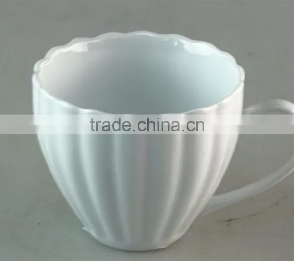 White Ceramic Coffee/tea Cup With Handle for Wholesale photo-2