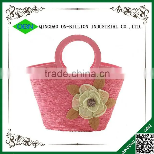 Tote Straw Handbag With Decoration photo-2