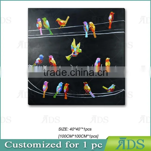 Abstract Birds Oil Painting On Canvas photo-6