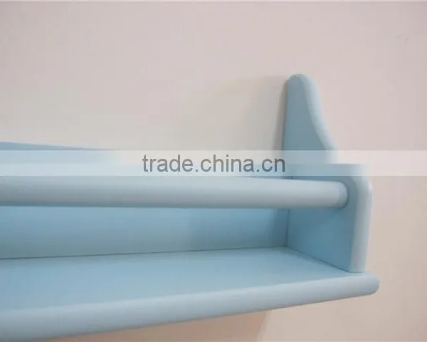 Red Decorative Wall Shelf Wood Nursery Wall Shelf photo-4