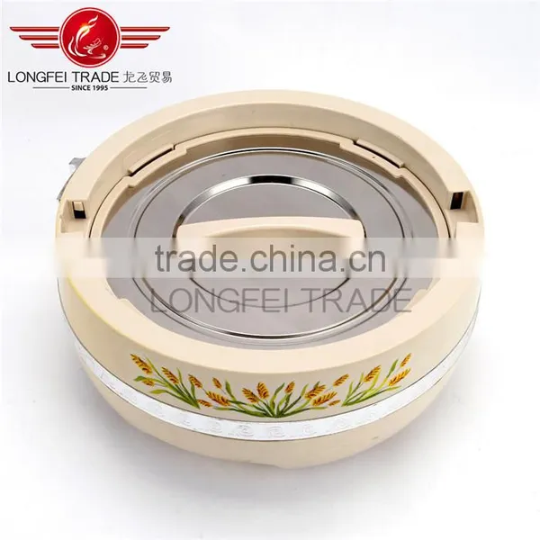 Eco-friendly Wheat Design 3 Layer Round Thermal Container/ Food Warmer photo-4