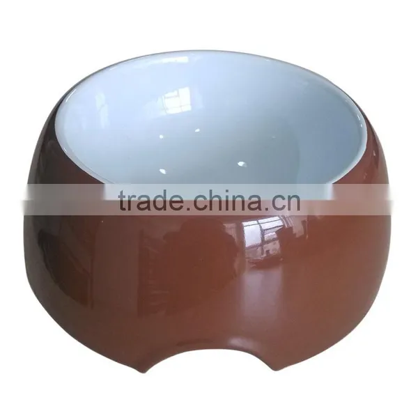 8.9" Custom Blue Color Ceramic Dog Bowl photo-3