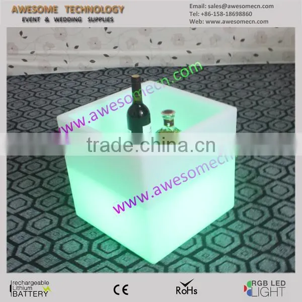 40cm Illuminated Modern LED Plastic Open Cube With Pad (cb470) photo-3