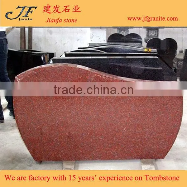 Simple Design Unique India Red Granite Headstone photo-4