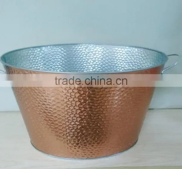 100% Waterproof Embossed Antique Tin Bucket photo-2
