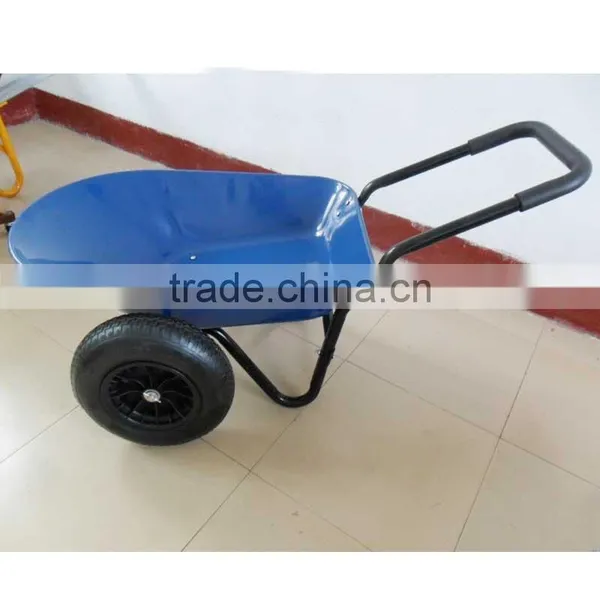 5 Cubic Feet Metal Tray Garden Wheelbarrow With Double Wheels photo-2