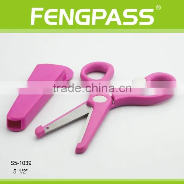 S5-1039 5.5 Inch 2Cr13 Stainless Steel Blade With Colorful Plastic Handle School Scissors photo-4