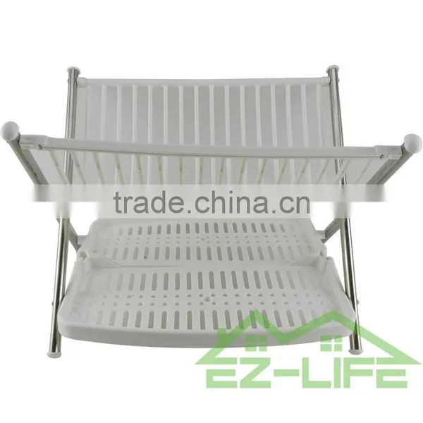 2017 Best Foldable Stianless Steel Shape V Kitchen Table Storage Dish Drying Rack photo-2