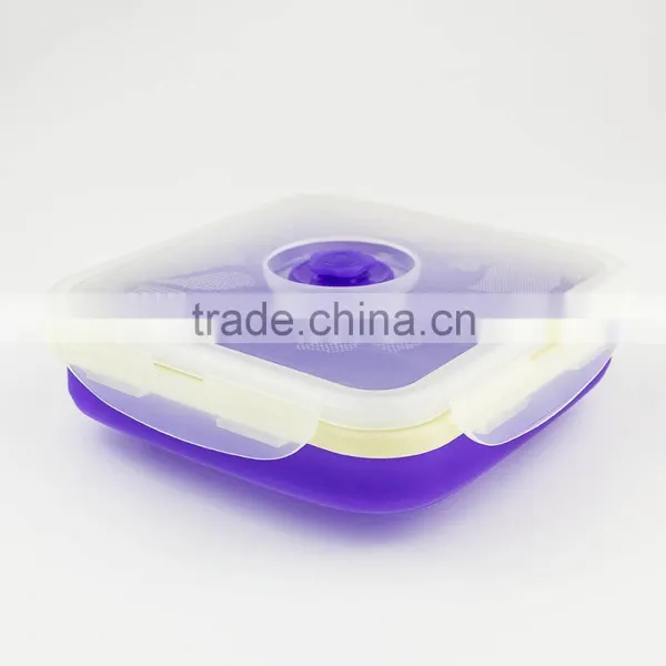 New Design High Quality Eco-friendly Reuseable Silicone Folding Bowls/lunch Boxes/storages photo-4