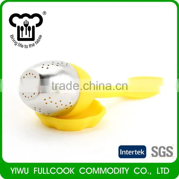 Factory Sale Leaf Grip Silicone Tea Strainer Tea Infuser With Tray photo-2