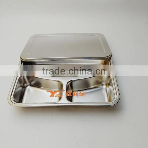 304 # Eco-friendly Chinese Style Non-Leakproof 3 Compartment Bento Lunch Box photo-4