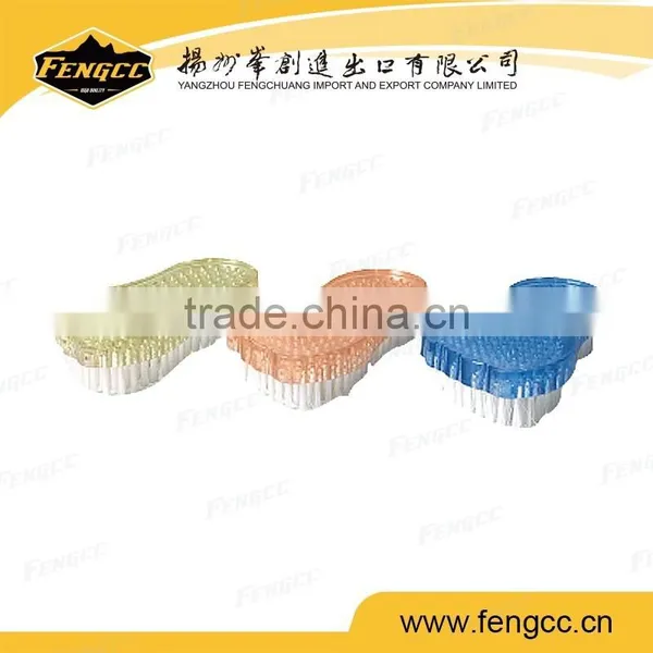High Quality Transparent Plastic Small Handle Cleaning Bath Brush photo-5