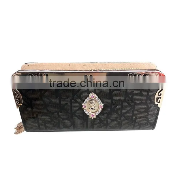 Europe Fancy Trendy Long PU Leather Ladies Wallets and Purses photo-4