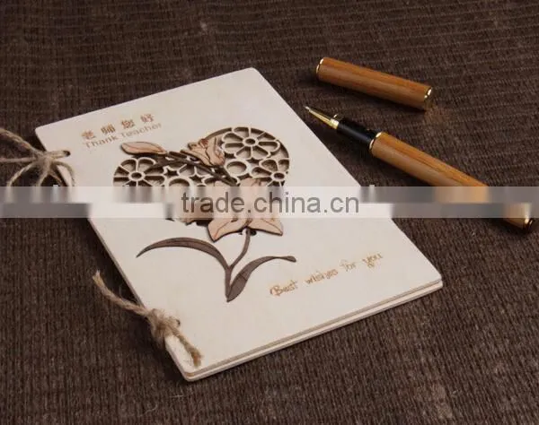 Laser Engraved Wooden Greeting Card for Teacher photo-2