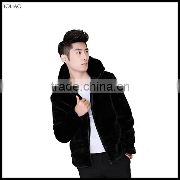2016 Hot New Design Jacket Mink Fur Short Hair Men Coat photo-5