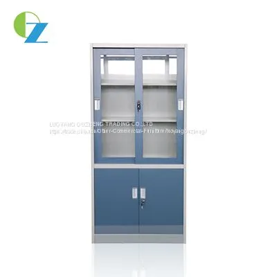 Cheap Metal Swing & Glass Sliding Door Steel Cupboard photo-3