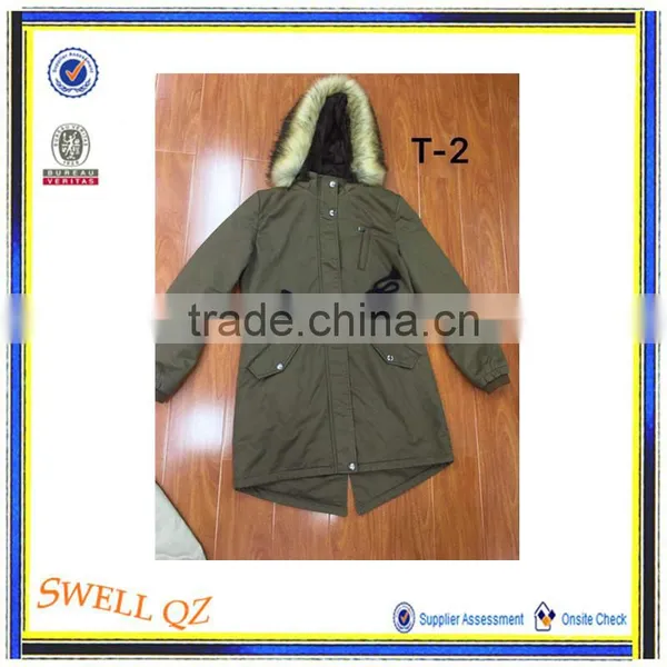 Women Winter Warm Long Coat Cotton Jacket With Fur Hood Stocklots photo-3